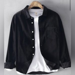 NWT Limitsix Carter Cotton Shirt black in size Large